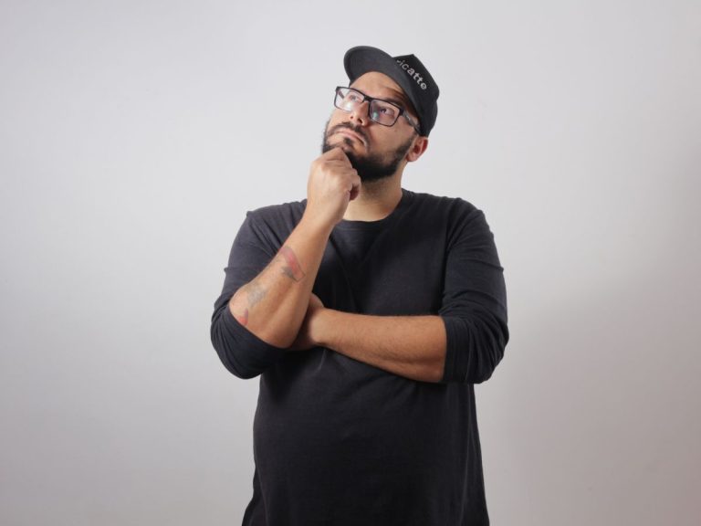 Person thinking reflection